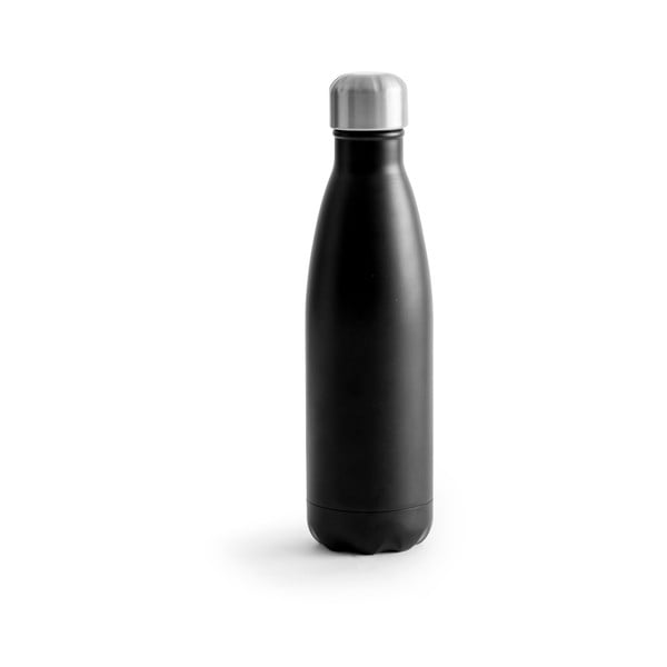 Juodas nerūdijančio plieno termo buteliukas "Sagaform Hot&Cold", 500 ml