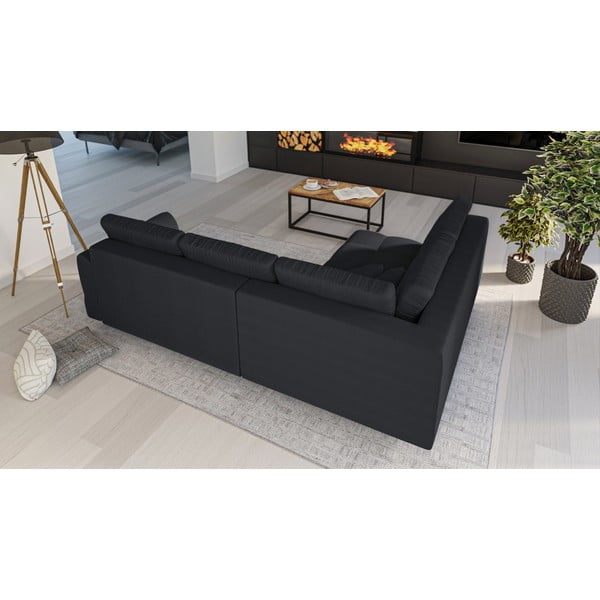 Tamsiai pilka kampinė sofa (kairysis kampas) Ariella - Ropez-image-3