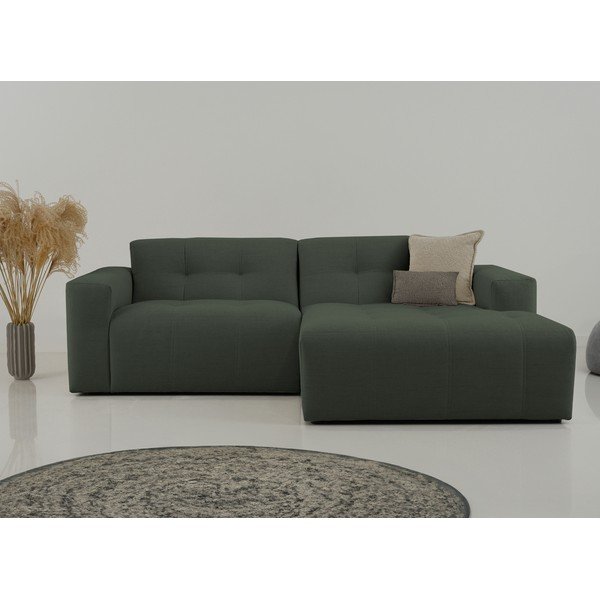 Kampinė sofa tamsiai žalios spalvos (su dešiniuoju kampu) Maxel – Scandic-image-1