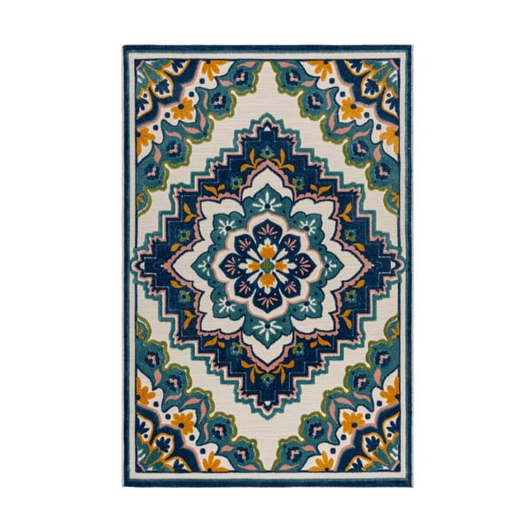 Lauko kilimas mėlynos spalvos 200x290 cm Beach Floral – Flair Rugs