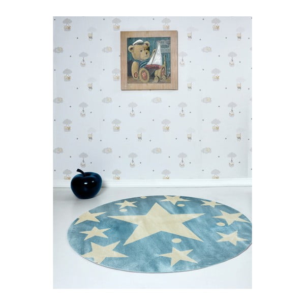 Vaikiškas kilimas Stars Sky Azul, ⌀ 150 cm