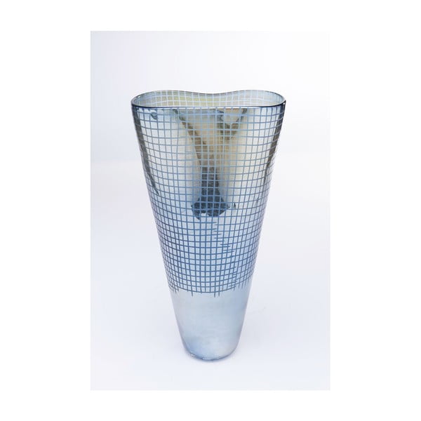 Mėlyno stiklo vaza "Kare Design Luster", aukštis 48 cm
