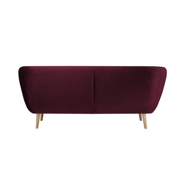 Tamsiai raudona trijų vietų sofa Mazzini Sofas Benito-image-2