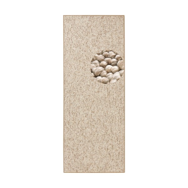Kilimas šviesiai rudos spalvos 80x200 cm Wolly – BT Carpet