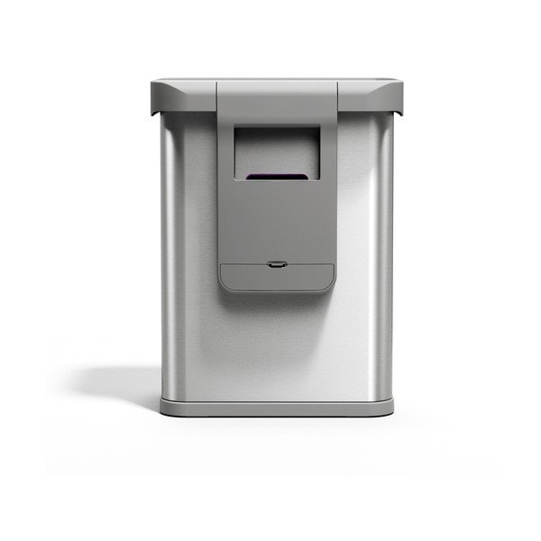 Sidabrinės spalvos iš plieno bekontaktė šiukšliadėžė 58 l Sensor – simplehuman-image-2