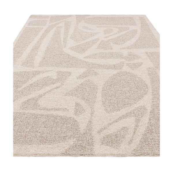 Rankų darbo iš vilnos kilimas kreminės spalvos 200x290 cm Loxley – Asiatic Carpets-image-3