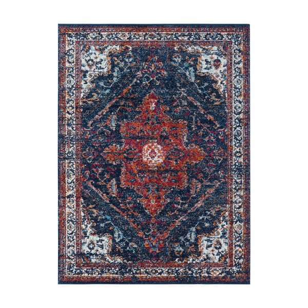 Mėlynos ir raudonos spalvos kilimas Nouristan Azrow, 80 x 150 cm
