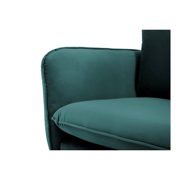 Turkio žalios spalvos aksominė sofa Cosmopolitan Design Vienna, 160 cm-image-4
