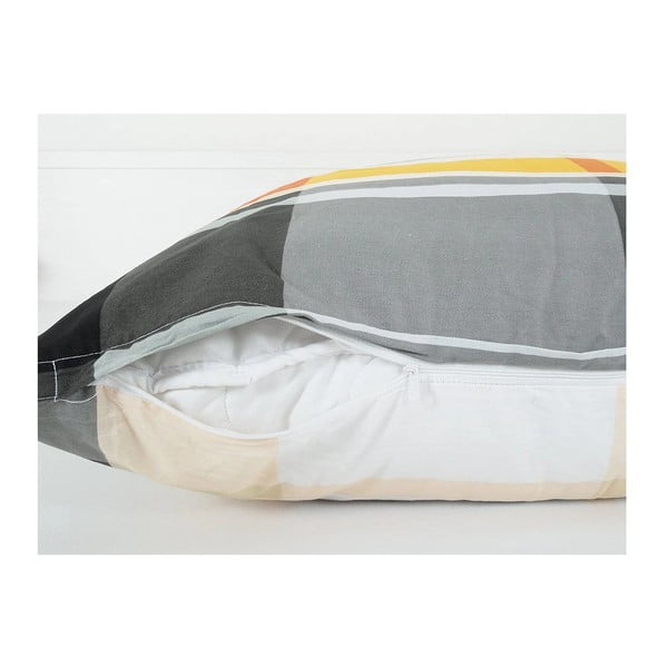 Oranžinės spalvos iš banguotos tekstūros viengulė patalynė 140x200 cm Orabge Kube – B.E.S.-image-2