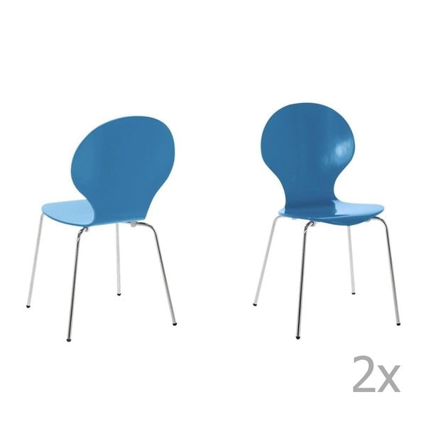 4 mėlynų "Actona Marcus" valgomojo kėdžių rinkinys