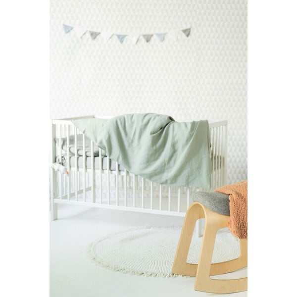 Žalias vaikiškas lininis antklodės užvalkalas Linen Tales Nature, 100 x 140 cm-image-3