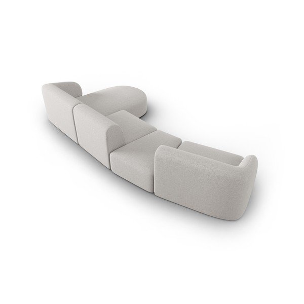 Kampinė sofa šviesiai pilkos spalvos (su dešiniuoju kampu) Shane – Micadoni Home-image-4