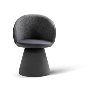 Tamsiai pilkos spalvos iš velveto krėslas Inez – Micadoni 