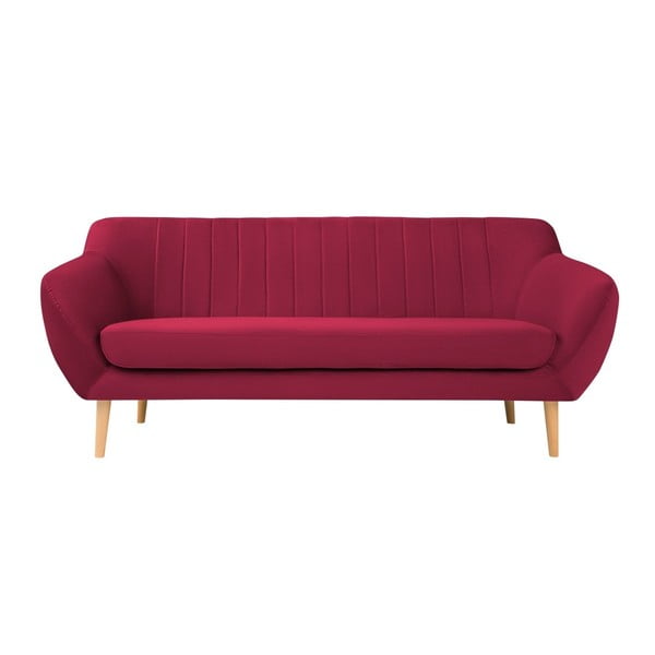 Tamsiai rožinė aksominė sofa Mazzini Sofas Sardaigne, 188 cm