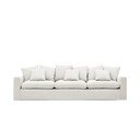 Baltos spalvos iš lino sofa 340 cm Nora – Kave Home