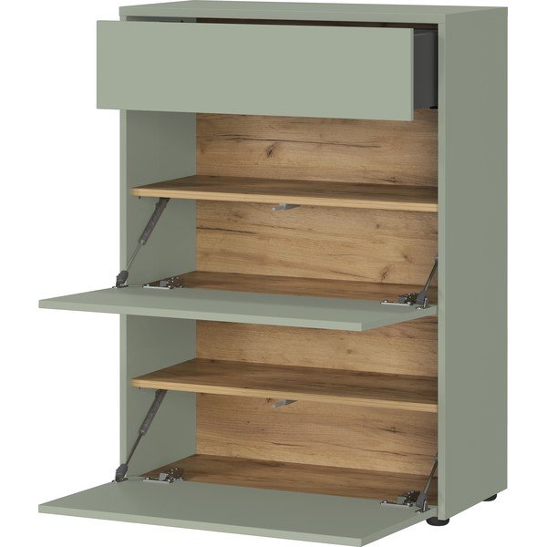 Pilkai žalios spalvos matinis spintelė 70x99x34 cm Binetto – Germania-image-2