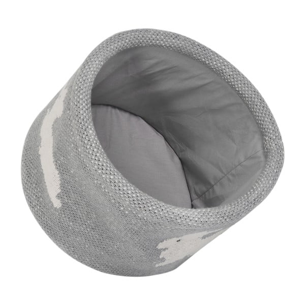 Pilkos spalvos medvilnės krepšys Kindsgut Bunny, ø 16 cm-image-2