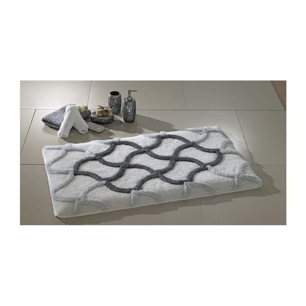 "Confetti" vonios kilimėliai "Hermos" pilkas vonios kilimėlis, 60 x 100 cm