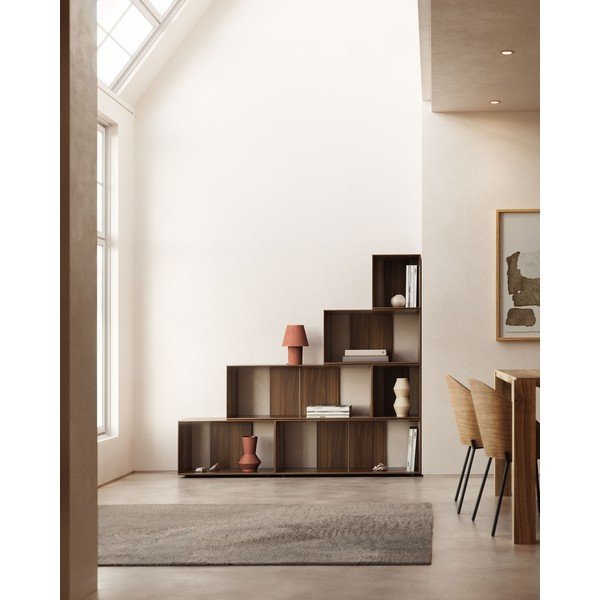 Modulinės lentynos natūralios spalvos iš riešutmedžio 6 vnt. 101x152 cm Litto – Kave Home-image-1