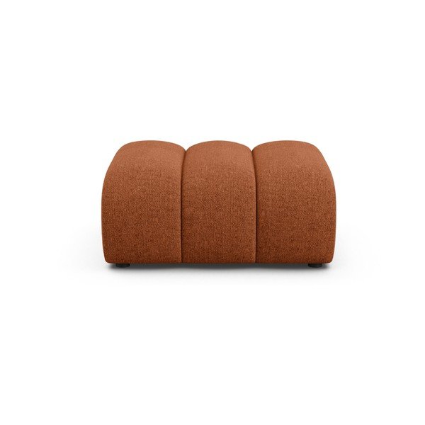 Raudonos plytų spalvos taburetė iš šenilinio audinio Lupine – Micadoni -image-1