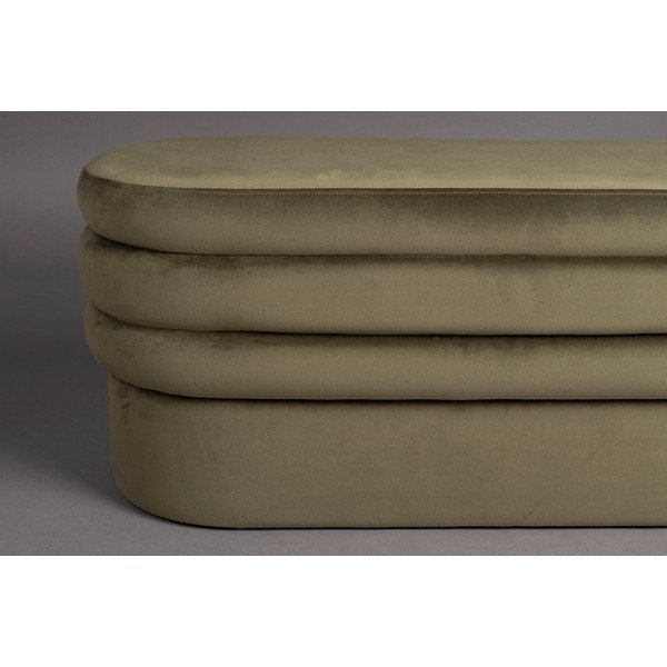 Khaki spalvos iš velveto suolas Aditi – Dutchbone-image-4