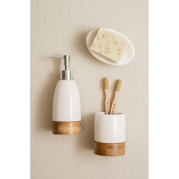 Iš akmens vonios reikmenų rinkinys baltos spalvos Earth – Premier Housewares-image-1
