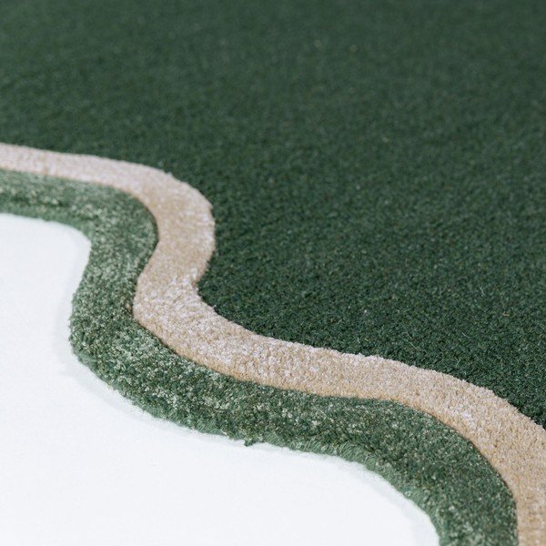 Rankų darbo tamsiai žalios spalvos iš vilnos mišinio kilimas 120x170 cm Rivo Wool – Flair Rugs-image-2