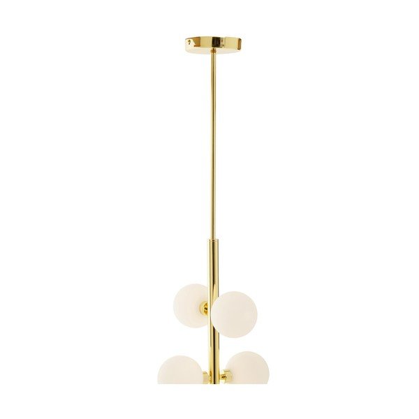 Baltos spalvos/auksinės spalvos iš metalo kabantis šviestuvas ø 27 cm su stiklo gaubtu Trieste – Premier Housewares-image-3