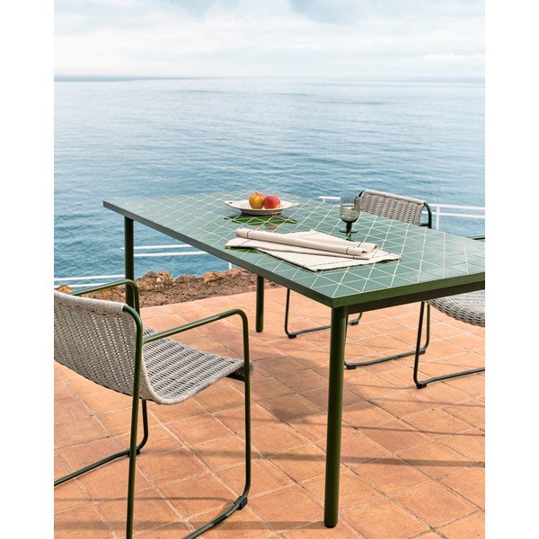 Iš plieno sodo valgomojo stalas 91x182 cm Maurina – Kave Home-image-3