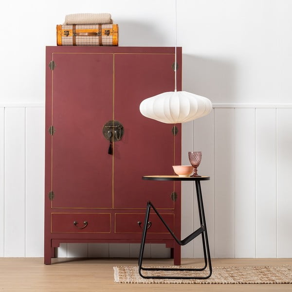 Drabužių spinta bordo spalvos 100x160 cm Oriente – Ixia-image-3