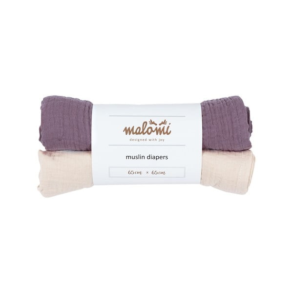 Iš muslino medžiaginės sauskelnės 2 vnt. Muslin – Malomi Kids