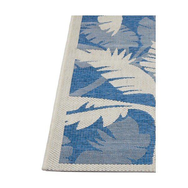 Mėlynai pilkas lauko kilimas Floorita Palms, 160 x 230 cm-image-1