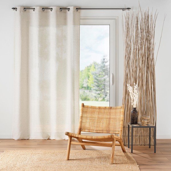 Kreminės spalvos užuolaida 140x240 cm Pauline – douceur d'intérieur-image-1