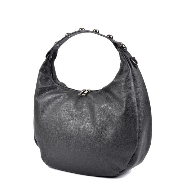 Juoda odinė rankinė Roberta M Hobo-image-1