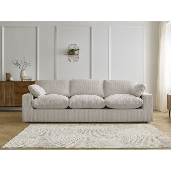 Smėlio spalvos sofa iš kordinio velveto 250 cm Belair – Bobochic Paris-image-4