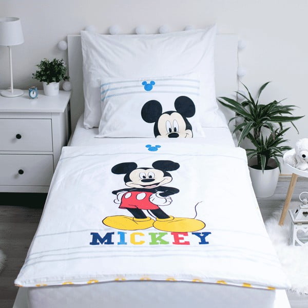 Vaikiška patalynė iš medvilnės vaikiškai lovai 100x135 cm Mickey – Jerry Fabrics-image-1