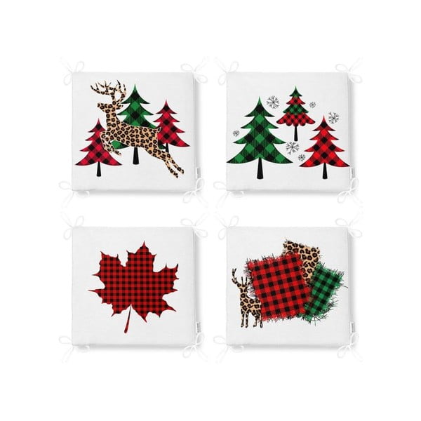 Sėdynės pagalvėlės 4 vnt. su Kalėdų motyvu 40x40 cm Tartan – Mila Home