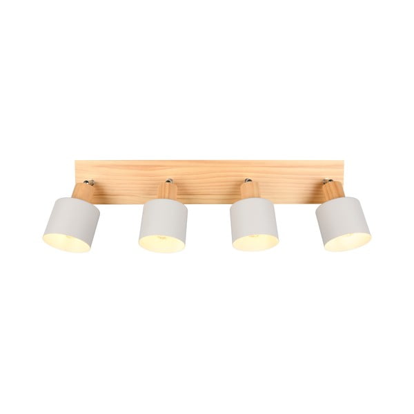 Taškinis šviestuvas baltos spalvos/natūralios spalvos ø 9 cm Shanti – Trio-image-4