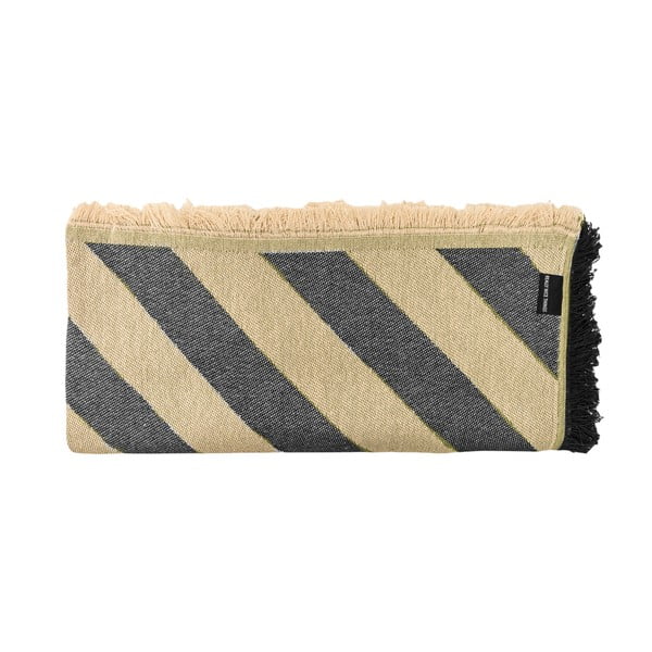 Lovatiesė juodos spalvos/smėlio spalvos dvigulei lovai 240x240 cm Black Lines – Really Nice Things-image-1