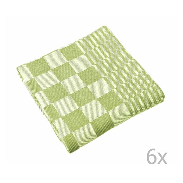 6 žalių Tiseco Home Studio Mineur arbatinių rankšluosčių rinkinys, 65 x 65 cm-image-1