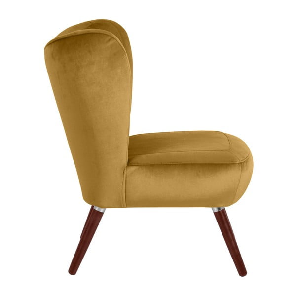 Geltonas krėslas Max Winzer Sari Velvet-image-2