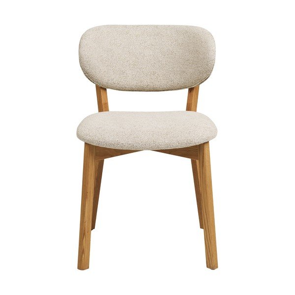 Smėlio spalvos/natūralios spalvos iš audinio valgomojo kėdė Dunkirk – House Nordic-image-2