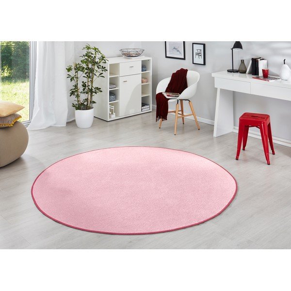Apvalios formos kilimas šviesiai rožinės spalvos ø 133 cm Fancy – Hanse Home-image-1