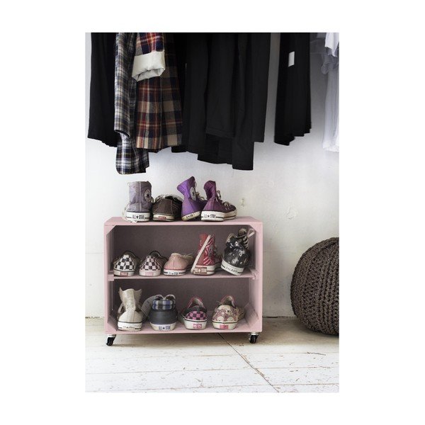 Pink Rustic Wooden Shoe Rack Really Nice Things batų-image-2