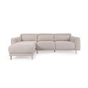Smėlio spalvos kampinė sofa (kairysis kampas) Singa - Kave Home