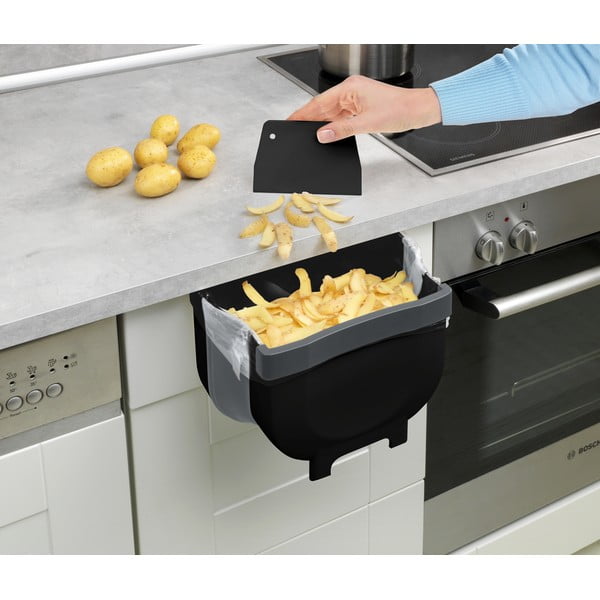 Juoda pakabinama šiukšlių dėžė Wenko Black Outdoor Kitchen Fago, 5 l-image-1