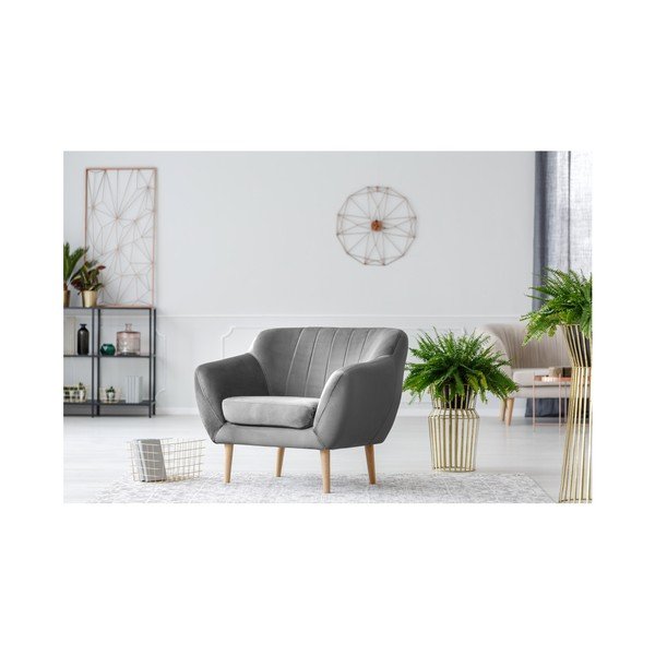 Pilkas fotelis Mazzini Sofas Benito-image-2