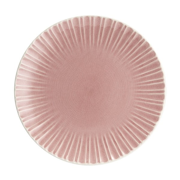 Rožinė akmens masės lėkštė Ladelle Mia, ⌀ 21,5 cm