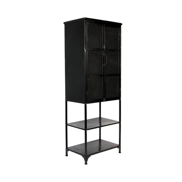 Vitrina iš metalo juodos spalvos 60x161 cm Denver – Dutchbone-image-2