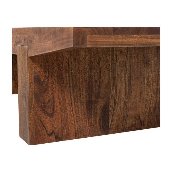 Tamsios natūralios spalvos iš akacijos masyvo kavos staliukas 48x152 cm Eron – WOOOD-image-4